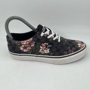 Vans Old Skool SK8- SZ 5.5 -Black Pink Floral Lace-Up Shoe Sneaker - Womens Size